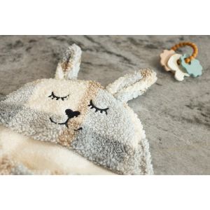 Jollein Couverture Portefeuille Bunny Check Boucle MULTICOLORE