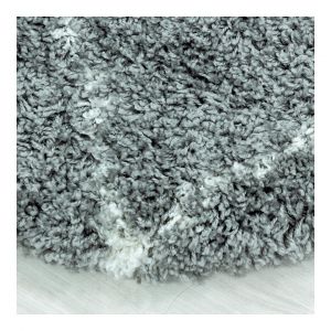 Allotapis Tapis shaggy design rond g&eacute;om&eacute;trique Chantecler Gris &Oslash; 200