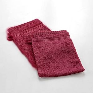 2 Gants de Toilette 15 x 21 cm Rubis, 100% Coton, Tendresse