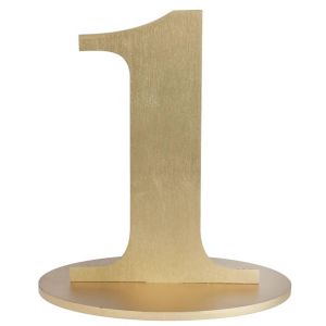 Ruedelafete Grand chiffre vertical déco 16cm, Chiffre 1 OR