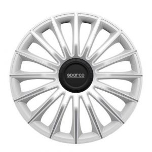 sparco Lot de 4 Enjoliveurs Treviso 13'' - Gris argenté Lot de 4 Enjoliveurs Treviso 13'' - Couleur : Gris argenté