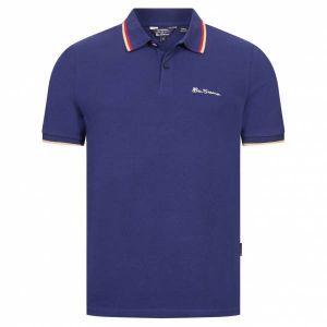 Ben Sherman Twin Tipped Hommes Polo 0076270-TWILIGHTDENIM
