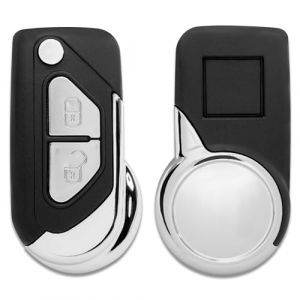 Lage Coque pour Cl&eacute; Compatible avec Citroen DS3, DS4, C3, C4, C5 - T&eacute;l&eacute;commande de Protection &agrave; 2 Boutons - Noir avec Lame