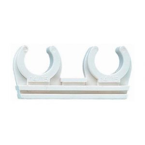 Index 50 clips nylon double (polyamide 6,6) insert en laiton M6. D. 14 - 16 mm - ABID014