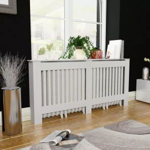 Image de VidaXL Cache-radiateur Blanc MDF 172 cm