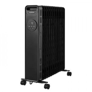 Radiateur électrique bain d'huile 2500w oceanic - 3 puissances - thermostat électronique - télécommande - mobile - noir