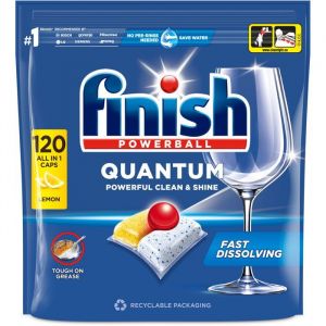 Finish Quantum All in 1 Lemon Opvasketabs â 120 stk.