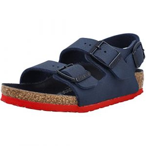 Birkenstock Sandales Milano pour gar&ccedil;on, bleu et rouge, 39 EU Schmal
