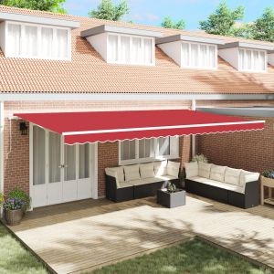 VidaXL Tissu De Remplacement D'auvent Pour Cadre 6x3.5 M Rouge