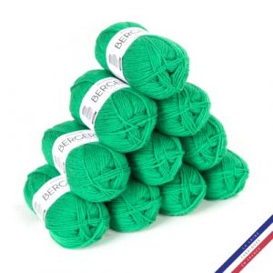 Pelotes de laine - BERGERE DE FRANCE - Barisienne - 100% acrylique - Couleur Prairie - Lot de 10
