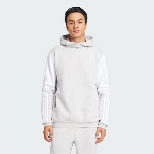 Adidas Homme SQUADRA25 Sweat Hoody, Team Light Grey/White, S