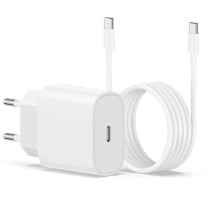 Chargeur Rapide Iphone 15 - Iphone 15 Mini - Iphone 15 Pro - Iphone 15 Pro Max - 25w + C&acirc;ble 1 M&egrave;tre Usb C Usb Type C- Stra&szlig;e Tech