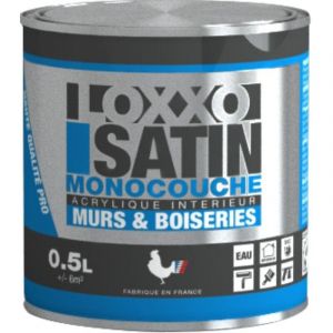Peinture Acrylique Murs & Plafonds - Monocouche - Satin Conditionnement: 0,5L - Couleur: blanc - Loxxo