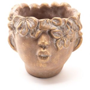 Amadeus Cache pot bisous doré grand modèle 17,5 Or