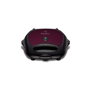 Moulinex SJ615612 Break Time - Croque-gaufres - 700 Watt - noir / prune