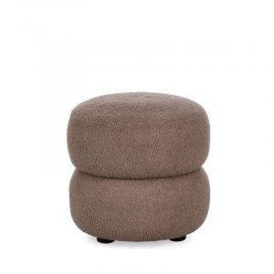 Hellin Pouf rond D41 en tissu - lenny