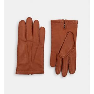 Galeries Lafayette Gants tactiles homme Sure Touch surpiqûres cuir cachemire Marron