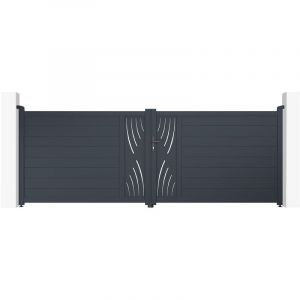 Portail aluminium battant VELETA 400x140cm