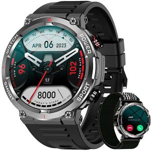 Blackview W50 Montre De Fitness 1,39 Pouces Pour Hommes Et Femmes Avec Saturation En Oxygène Du Sang Et Surveillance Du Sommeil, 100 Modes Sportifs, Étanchéité Ip68 - Noir