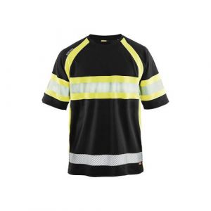 Blaklader T-shirt haute-visibilité anti-UV 3337 - noir et jaune fluo - 5XL