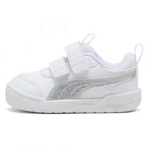Puma Bébé Fille MULTIFLEX 2 Glitz FS V INF Sneaker, White Silver, 20.5 EU