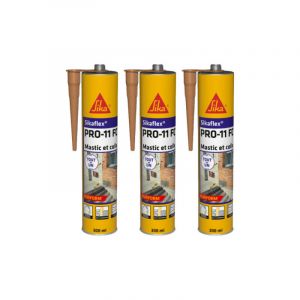 Sika Lot de 3 mastics colles flex pro 11 fc Purform - Beige - 300ml