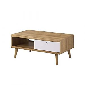 Selsey Table Basse, Acrylonitrile butadi&egrave;ne styr&egrave;ne Bois d'ing&eacute;nierie, Ch&ecirc;ne Clair Sonoma, 107 x 46 x 67