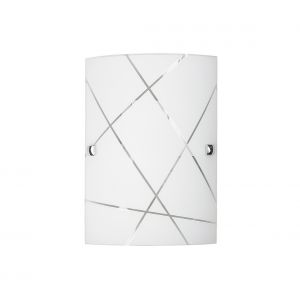 rabalux Applique verre m&eacute;tallique Phaedra blanc B: 18cm H: 26cm