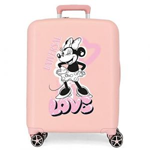 Valise disney abs 55cm 4w minnie heart nude rose