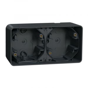 Schneider Electric Mureva Styl - Bo&icirc;te 2 postes horizontale - saillie - IP55 - IK08 - gris (MUR37914)