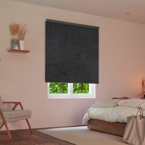 Madeco Store enrouleur occultant tissu Ancona anthracite
