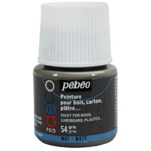 Pebeo Peinture acrylique P.BO deco mate 45ml 54 - Gris