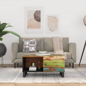 VidaXL Table basse 80x50x40 cm Bois de récupération et d'ingénierie