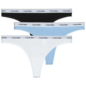 Calvin Klein Tanga Modern Logo bleu blanc 3 unités - S