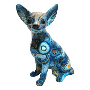 Signes Grimalt Figurine d&eacute;corative en r&eacute;sine Pop Art Chihuahua - D&eacute;coration moderne pour la maison, le bureau et cadeau unique