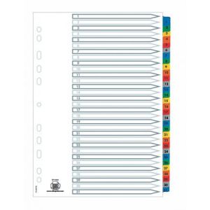Elba 100204620 - Intercalaires numériques A4, 31 positions 1-31, en carte 170g/m²
