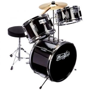 Music Alley Kit de Batterie Junior pour Enfants avec Pédale de Grosse Caisse, Tabouret & Baguettes