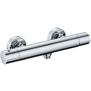 Edouard Rousseau - Mitigeur Thermostatique Douche AKILA - Corps Froid - S&eacute;curit&eacute; 38 &deg;C - D&eacute;bit 9,5 L/min - Chrom&eacute;