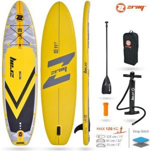 ZRay SUP Stand up paddle gonflable Evasion E11 11' 2020 335x81x13cm (11'x32''x5'') -Dropstitch -246L/120KG MAX -Option siège kayak