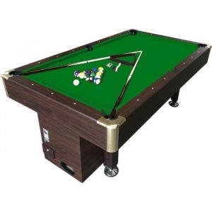 Zeus BILLARD AMERICAIN 8 ft table de pool Snooker avec une monnayeur életronique table de billard 220 x 110 cm Vert