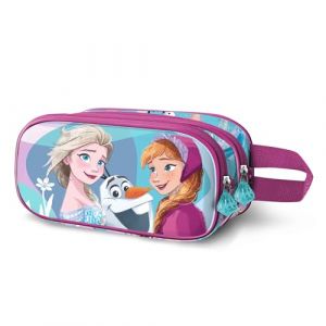 Disney La Reine des Neiges 2 (Frozen 2) Family-Trousse 3D Double, Bleu, 22 x 10 cm