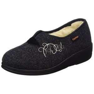 Fischer Dora, Chaussons Bas Femme, Noir (Anthrazit 205), 40 EU