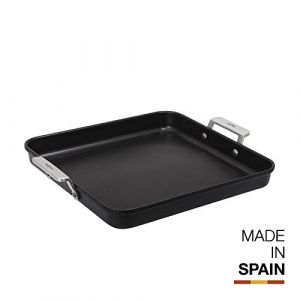 Valira Grill carré en aluminium avec spatule Noir - Taille 28X28