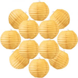 SkyLantern 12x Lanterne Papier 10 cm Orange - Suspension Boule Papier 10 cm (12'') type Lanterne Japonaise pour Decoration Mariage - 12 pièces - Le must de la