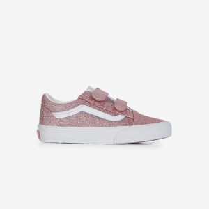 Vans Old Skool V Glitter Rose - Enfant -