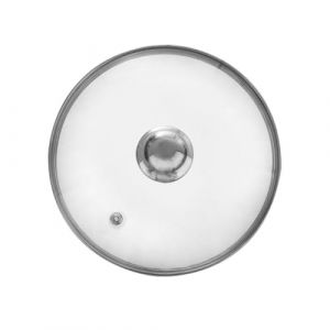 ORION couvercle en verre couvercle de casserole couvercle de casserole couvercle universel avec anneau en acier inoxydable pour casserole 200&deg;C &Oslash; 14, 16, 18, 20, 22, 24, 26, 28, 30 cm (24 cm)
