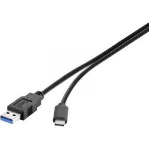 Image de Renkforce Câble USB 3.0 mâle type A - USB-C mâle 1.8 m noir