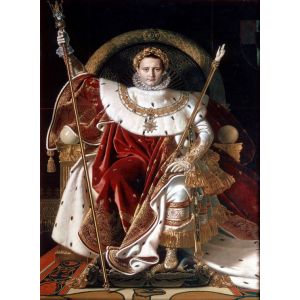 Grafika Jean-Auguste-Dominique Ingres : Napoléon sur le trône impérial, 1806