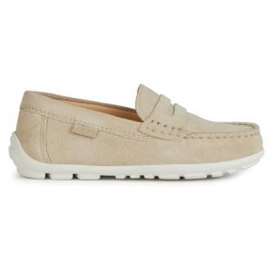 Geox J New Fast Boy A Moccasine, Lt Beige, 38 EU