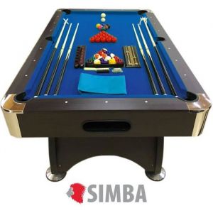 Simba Toys BILLARD AMERICAIN NEUF Snooker table de poll biljart salon 7 ft - BLUE SEA table de billard, DIMENSIONS RÉGLEMENTAIRES, Blue